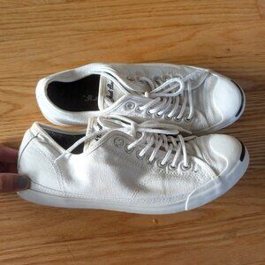 Converse Jack Purcell Sneakers Off White Low Top Shoes Men's 7.5 Women's 9.5